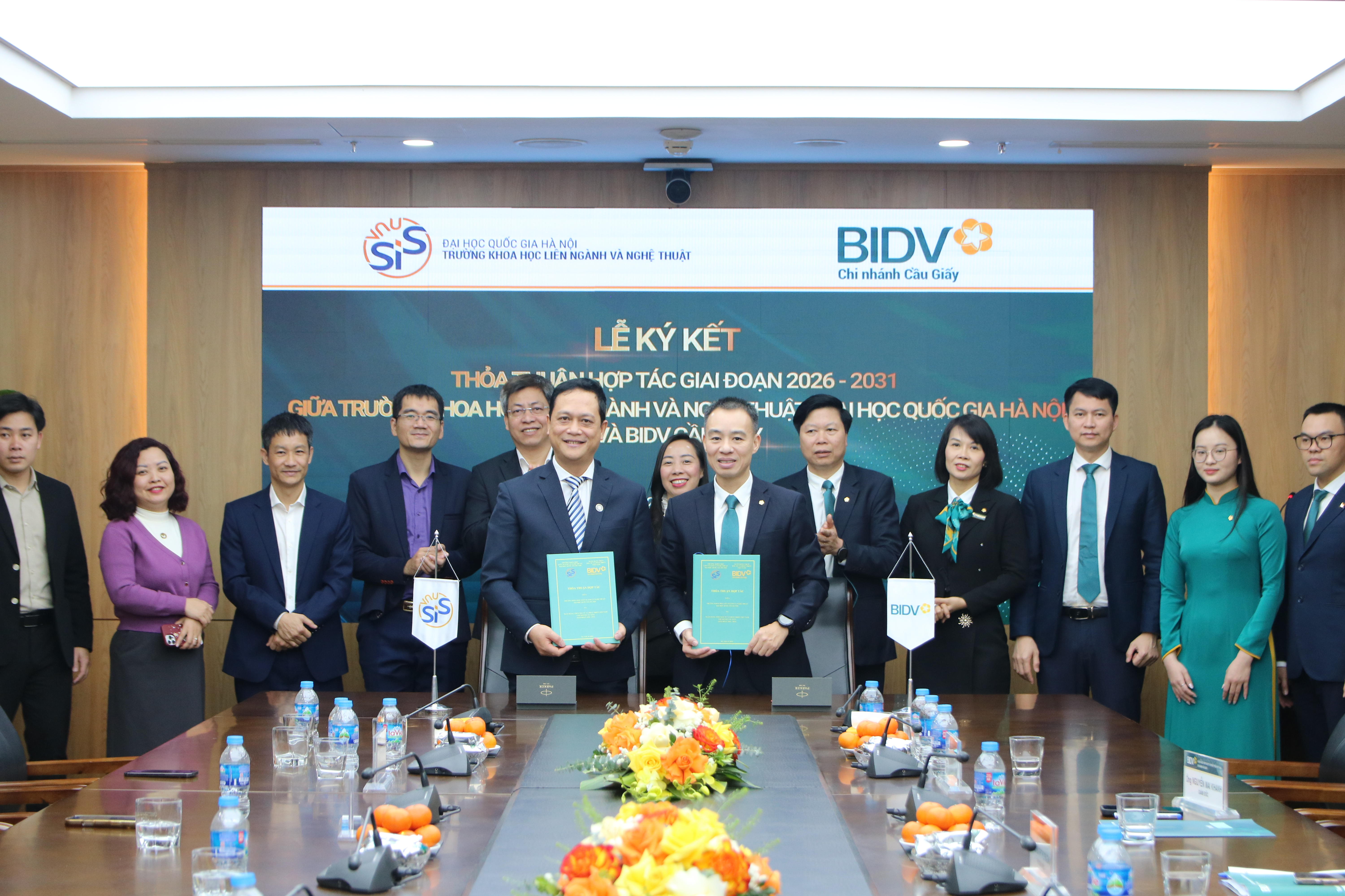 Ký kết thỏa thuận hợp tác giai đoạn 2026-2031 giữa Trường Khoa học liên ngành và Nghệ thuật và BIDV Cầu Giấy